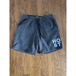 Hollister Men's Sweat Shorts M‎ Gray Logo Drawstring Athleisure Casual